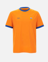 T-shirt in cotone elasticizzato con bandiera 50562134 821 BOSS 