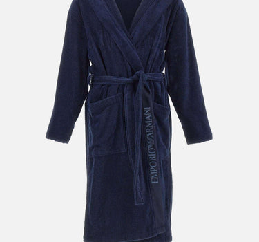 Accappatoio in spugna di cotone EM002255 AF14986UB102 EMPORIO ARMANI