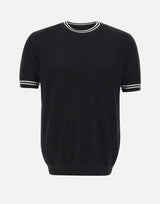 T-shirt in seta e cotone DK87052 NERO DIKTAT 