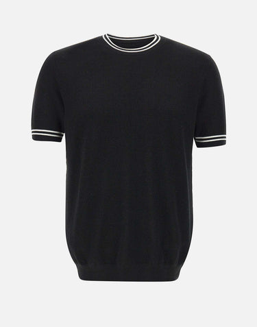 T-shirt in seta e cotone DK87052 NERO DIKTAT 