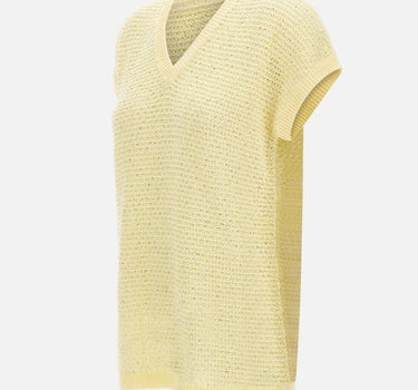 Maglia smanicata con paillettes MAD276F531 M120VR2 FABIANA FILIPPI 