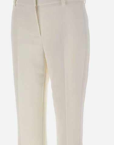 Pantaloni in crêpe leggero con bande in raso PA17561E2 360 ELISABETTA FRANCHI 