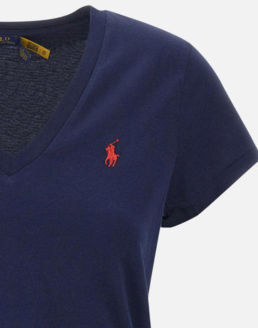 T-shirt a V in cotone 211B14611 008 POLO RALPH LAUREN 