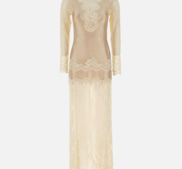 Abito lungo in pizzo a colto alto 25PJR0043PA0170 P105 RABANNE 