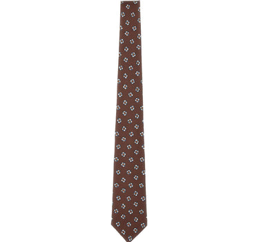 Cravatta in seta con motivo floreale UCRVKRC01M9008 001 KITON 