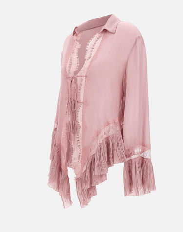 Blusa in georgette con pizzo 2C444A N0114 BLUMARINE 