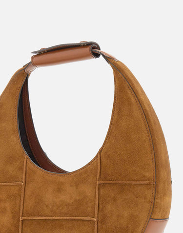 "Moon bag" H25P4022GP TAN STAUD 