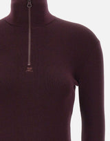 Pullover "Zipped Mockneck" 325MPU247FI0071 BURGUNDY COURREGES 