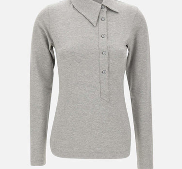 Polo asimmetrica grigio melange 260WCI00031 JJF006AA183 THE ATTICO 