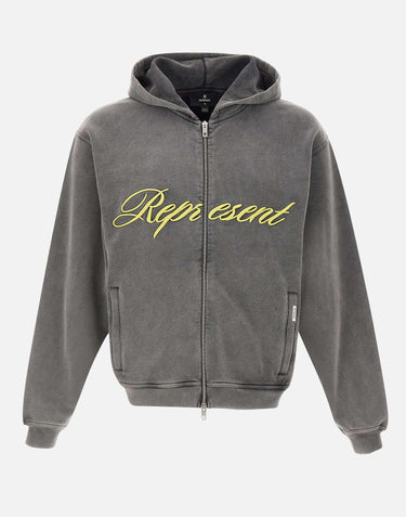 "Script Logo Zip Hoodie" MLM100025 47 REPRESENT 