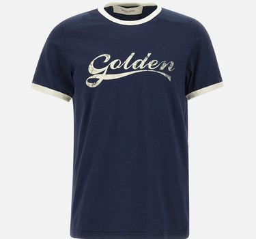 T-shirt in cotone con stampa GMP02761 P00262483134 GOLDEN GOOSE 