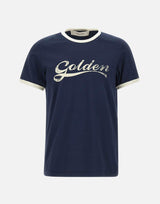 T-shirt in cotone con stampa GMP02761 P00262483134 GOLDEN GOOSE 