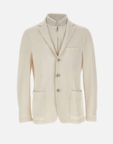 Blazer con pettorina in cotone e lino M75GIAM15 TES0M2000201 ELEVENTY 