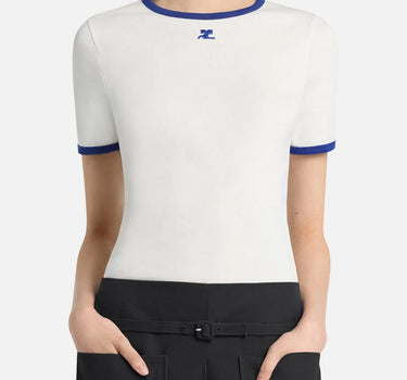 T-shirt "Signature Contrast" 125JTS017JS0203 B257 COURREGES 