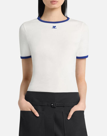 T-shirt "Signature Contrast" 125JTS017JS0203 B257 COURREGES 