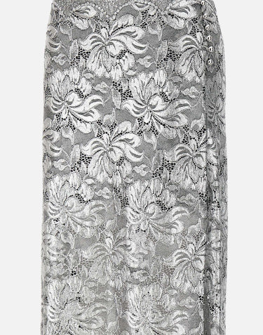 Gonna midi in pizzo 25AJJU598PA0244 V912 RABANNE 