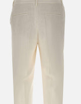 Pantaloni in misto lino e cotone DVR57CLI1002 0106 DEVORE 