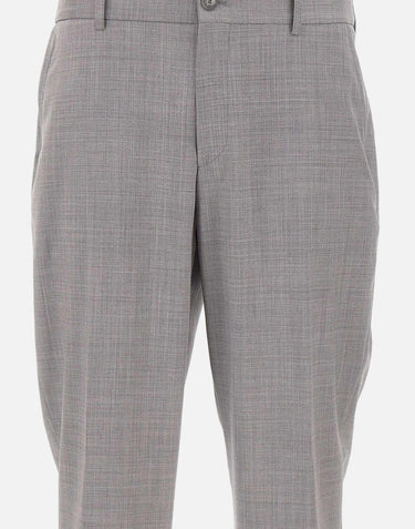 Pantaloni dal fit affusolato in lana vergine 50561986 072 BOSS 