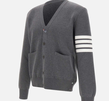 Cardigan in cotone con scollo a V MKC171A 00219035 THOM BROWNE 