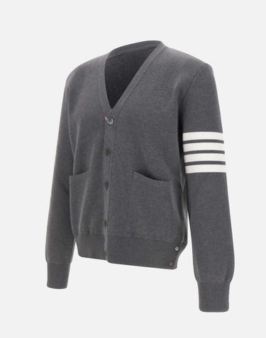 Cardigan in cotone con scollo a V MKC171A 00219035 THOM BROWNE 