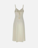 Abito in crêpe leggero con lacci criss-cross AB74852E2 360 ELISABETTA FRANCHI 