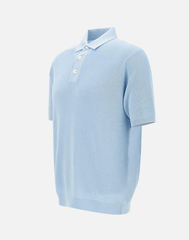 Polo in crepe di cotone PL1MC CR14P800 FILIPPO DE LAURENTIIS 