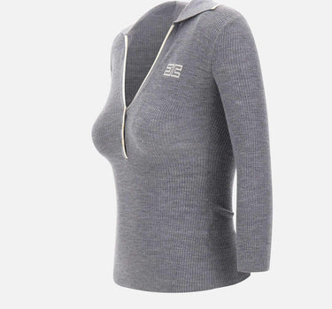 Polo in lana a costine MK17B66E2 G41 ELISABETTA FRANCHI 