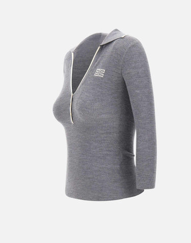 Polo in lana a costine MK17B66E2 G41 ELISABETTA FRANCHI 