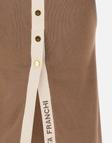 Top in maglia con bande in viscosa lucida TK72S61E2 727 ELISABETTA FRANCHI 