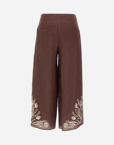 Pantalone in lino con ricami 2613131012200 004 MARELLA 