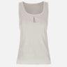 Top in misto cotone e lino 1226JTP007237A WHITE VICTORIA BECKHAM 