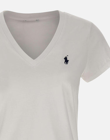 T-shirt a V in cotone 211B14611 007 POLO RALPH LAUREN 