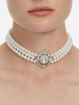 "Crystal Pearl Choker" 623NP PEARL SELF-PORTRAIT 