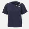 T-shirt con ricami gioiello CA6160JS088 P9583 LIU-JO 