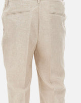 Pantaloni in misto lino e cotone DVR57CLI1002 0518 DEVORE 