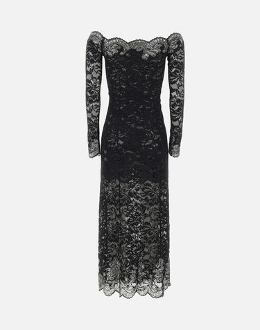 Abito in pizzo con micro borchie 25HJRO209PA0170 P001 RABANNE 