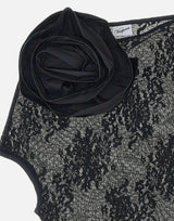 Top in pizzo con fiore VAQ11T040 BLACK VAQUERA 