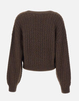 Maglia a trecce con scollo a V 116434 2037 ROTATE BIRGER CHRISTENSEN 