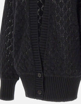 Cardigan over in maglia a punto pizzo 2M644A N0990 BLUMARINE 