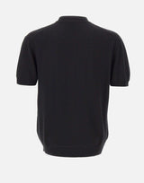 Maglia in seta a maniche corte A023F600 9000 PAOLO PECORA