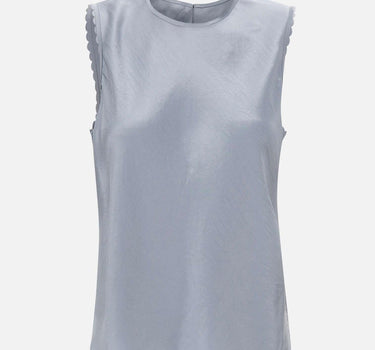 Top satinato con dettaglio smerlato V172013205 431LTL VINCE. 