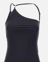 Abito con scollo asimmetrico e logo C COPR313F5021 BLK COPERNI 