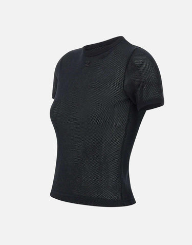 "Signature contrast t-shirt" 125JTS017JS0069 9999 COURREGES 