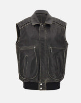 Gilet over in pelle 26EF0W076VA0045 P001 RABANNE 