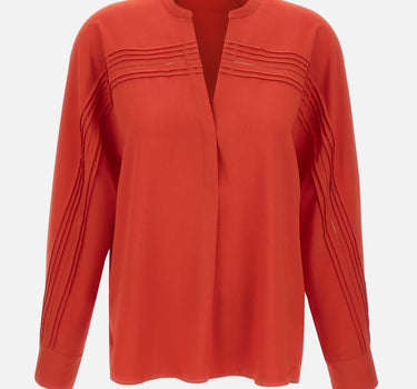 Blusa con pieghe decorative V184813202 870POP VINCE. 