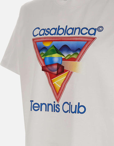 "Tennis club printed t-shirt" MPF25JTS001 01 CASABLANCA 
