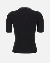 "Vinyl and Knit Polo" 326MT0539FI0001 BLACK COURREGES 