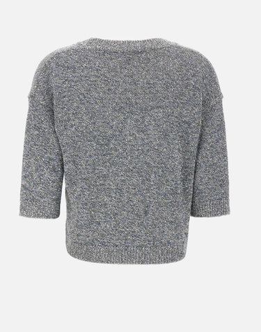 Maglia a V con paillettes 373002 845 KANGRA 