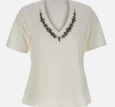 T-shirt con ricamo gioiello G339Z000547N 011 ELENA MIRO' 