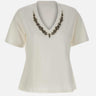 T-shirt con ricamo gioiello G339Z000547N 011 ELENA MIRO' 